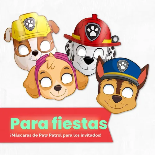 Vista 6 de Decoraciones de Cumpleaños Únicas de Patrulla Canina Suministros de Fiesta de Patrulla Canina Con Mantel de Patrulla Canina, Platos de Patrulla