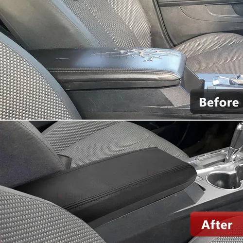 Vista 5 de KBH Funda de repuesto para reposabrazos de consola central para GMC Terrain, Chevy Equinox 2010 2011 2012 2013 2014 2015 2016 2017, cuero de vinilo
