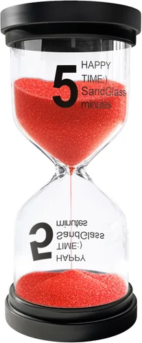 Vista 22 de Temporizador de arena de 1 minuto, reloj de arena de plástico para niños, temporizador de reloj de arena acrílico, reloj de arena pequeño de 1 Rojo