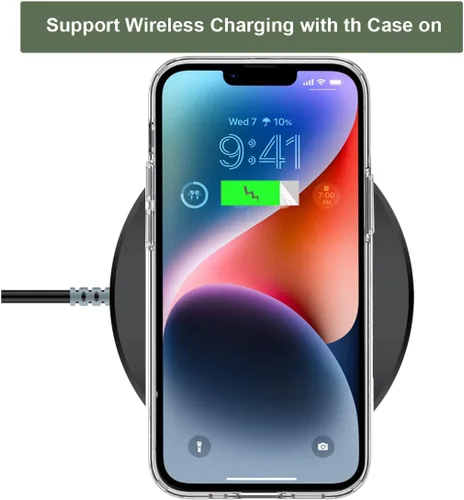 Vista 9 de Unov Funda compatible con iPhone 14 Plus, transparente con diseño en relieve, patrón floral en relieve, TPU suave, parachoques delgado, protector