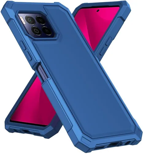 Vista 6 de Funda para T-Mobile Revvl 7 Pro 5G con protector de pantalla, protección de cuerpo completo, parte trasera de policarbonato suave, protección