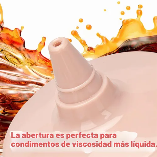 Vista 4 de Botella exprimidora de condimentos,Botella exprimidora de ketchup,Botella de plástico para apretar, 12 oz (gris)