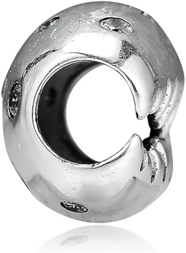Vista 2 de Pandora 925 Sterling Silver Pendant Diy Sterling Silver Sparkling Coffee Bean Shell Charms Fits Original Pandora Bracelet Women Beads Jewelry Gifts