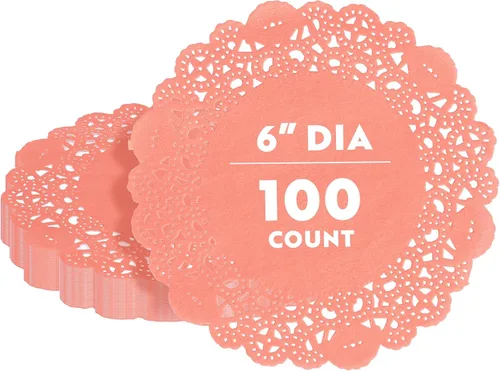 Vista 99 de Restaurantware Pastry Tek Blondas de Encaje de 4 x 4 Pulgadas 100 Vajilla Decorativa - Blondas de Mesa Desechables Redondas de Papel Negro