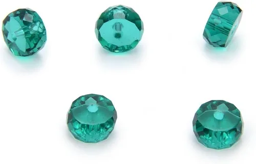 Vista 4 de 25 cuentas de cristal Heishi Rondelle redondas facetadas de Adabele austriaco de 0.315 pulgadas (0.315 in), color morado amatista compatibles