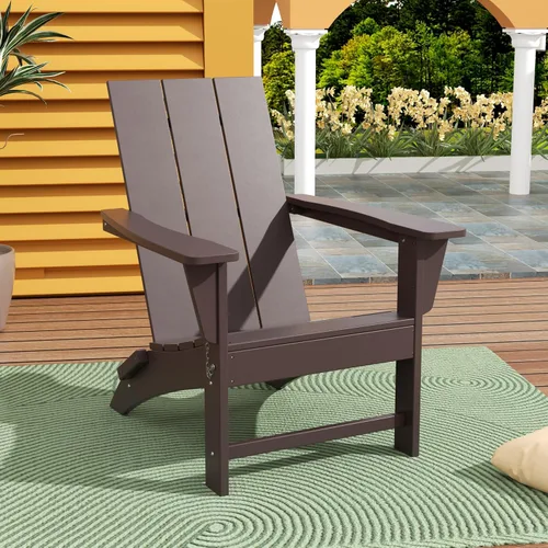 Vista 48 de WestinTrends Ashore Modern - Silla plegable Adirondack para exteriores (juego de 2), color negro