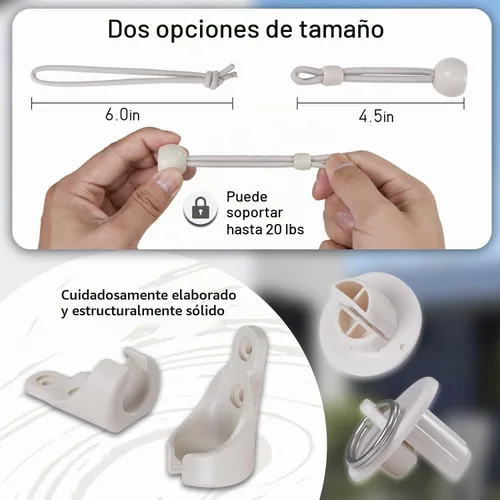 Vista 9 de Kit de tapa de extremo elástico para piezas de persiana enrollable Beige