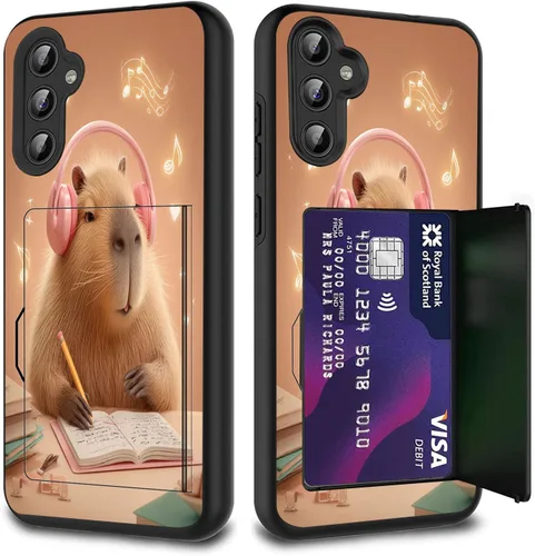Vista 87 de Funda híbrida de doble capa con función atril para Samsung Galaxy A16 5G de 6.9 pulgadas, diseño de vaca con bandera estadounidense