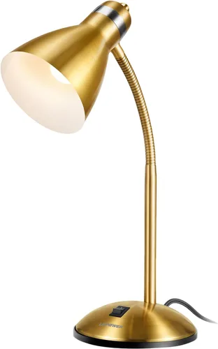 Vista 15 de LEPOWER Lámpara de escritorio de metal, luz de lectura ajustable de cuello Negro arena