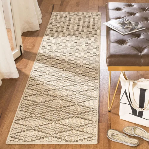Vista 12 de SAFAVIEH Palm Beach Collection - Alfombra para pasillo, 2 pies 3 pulgadas x 10 pies, color beige y beige, diseño de sisal, no desprende pelusa