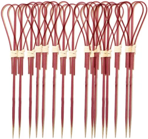 Vista 8 de 100 palillos de bambú para dientes de lujo, pinchos para aperitivos, palillos de dientes para aperitivos, palillos de dientes para aperitivos