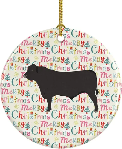 Vista 64 de Caroline's Treasures Adorno de cerámica de avestruz común para árbol de Navidad, decoración colgante para el hogar, Navidad, vacaciones, fiesta