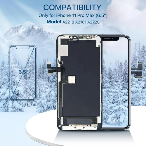 Vista 2 de EXW Reemplazo de pantalla LCD Full HD de 6.5 pulgadas para iPhone 11 PRO MAX digitalizador, pantalla táctil de calidad con herramientas