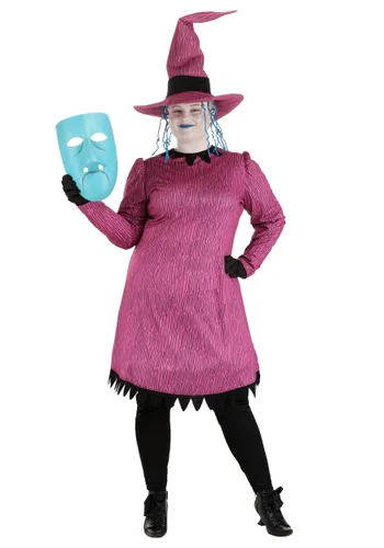 Vista 5 de Disfraz de Mujer Shock Talla Plus de Pesadilla Antes de Navidad Multicolor