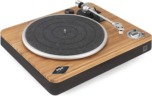 Vista 9 de House of Marley Stir It Up - Tocadiscos inalámbrico Bluetooth – Tocadiscos de bambú hecho de forma sostenible, tela de rebobinado reciclada, sonido