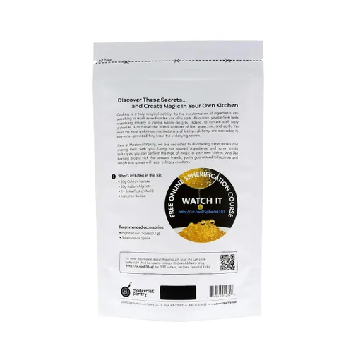 Vista 3 de Kit de esferificación inversa [gastronomía molecular] Ingredientes veganos OU Kosher sin OMG sin gluten certificados
