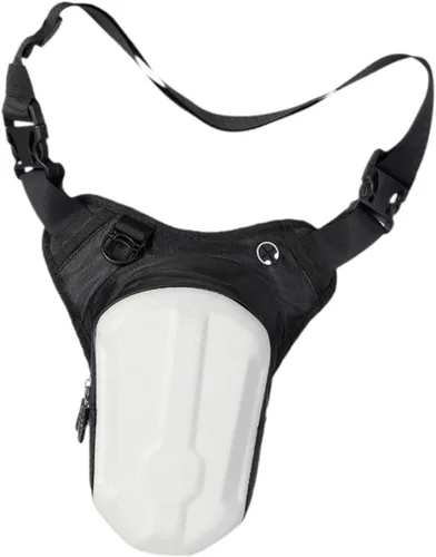 Vista 7 de Bolsa de muslo para motocicleta, bolsa de poliuretano termoplástico impermeable, hebilla resistente, correa ajustable para las piernas, cierre
