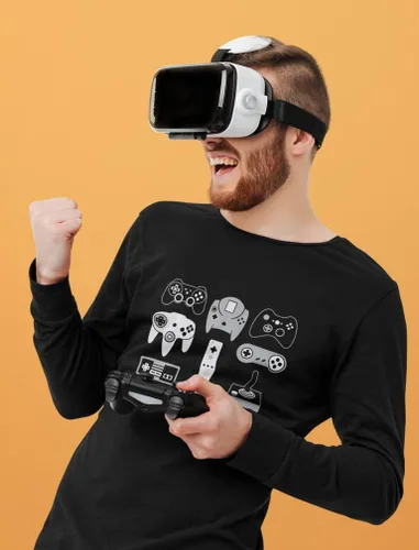 Vista 3 de Sudadera Eat Sleep Game, con capucha, regalo para jugador, para hombre