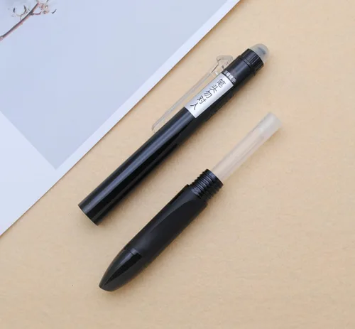 Vista 7 de OASO K019 - Juego de pluma estilográfica retráctil borrable de 0.020 in con 2 cartuchos de tinta azul, escritura suave para estudiantes escolares