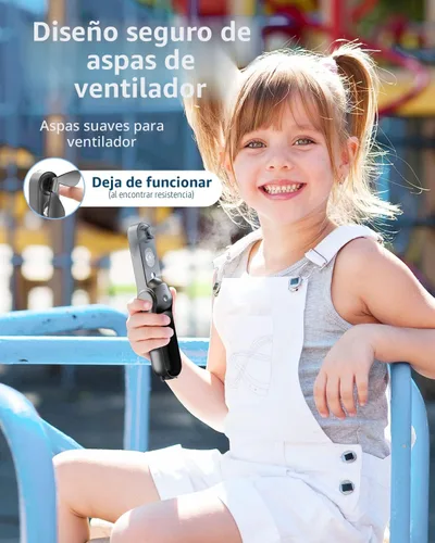 Vista 2 de SWEETFULL Ventilador de Nebulización Portátil, Ventiladores Nebulizadores Personales de Mano, Ventilador Pequeño Recargable, Mini Rociador de Agua