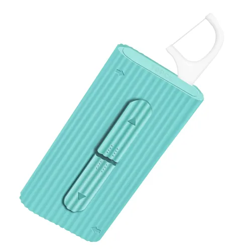 Vista 8 de Estuche portátil para hilo dental, almacenamiento de 10 palillos para adultos en caja. La mejor herramienta para la limpieza de dientes y el cuidado