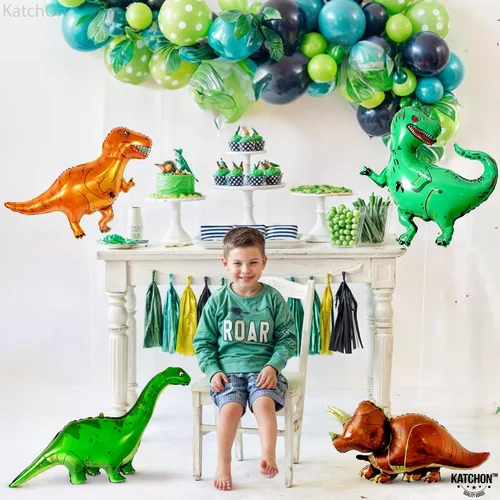 Vista 4 de KatchOn Juego de globos gigantes de dinosaurio, 51 pulgadas, 4 unidades, decoración para múltiples ocasiones
