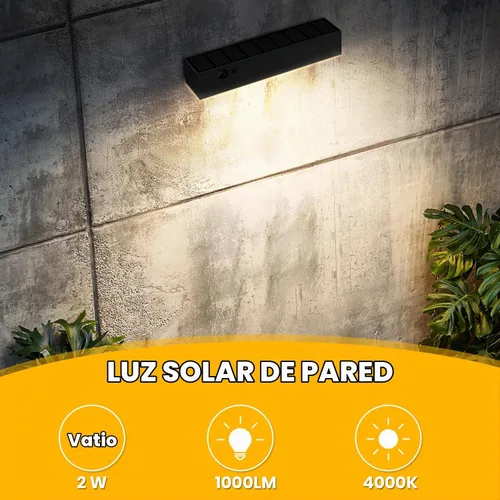 Vista 9 de Luces solares para exteriores, luz solar con sensor de movimiento para letrero de casa, IP44 impermeable 1000LM 4000K estilo moderno de lujo sin