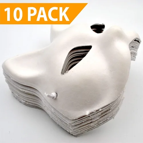 Vista 2 de Máscaras de gato Paquete de 10 Pintura de máscaras para niños Artes y manualidades para niños - niños o niñas - Halloween Recuerdo de fiesta