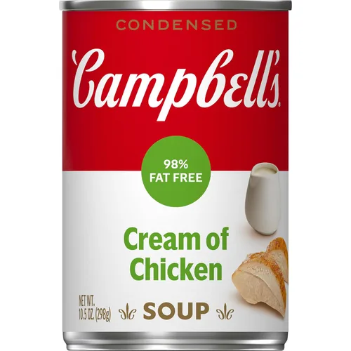 Vista 10 de Campbell's Sopa Condensada de Crema de Pollo 98% Libre de Grasa, Lata de 10.5 oz (Paquete de 12)