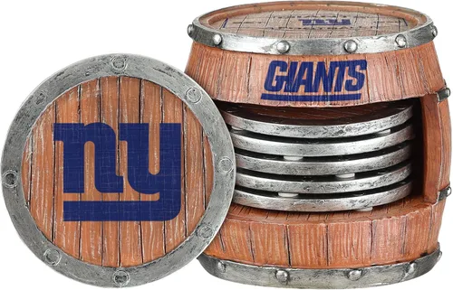 Vista 26 de FOCO NFL Team Logo 5-Pack Barrel Beverage Drink Coaster Set