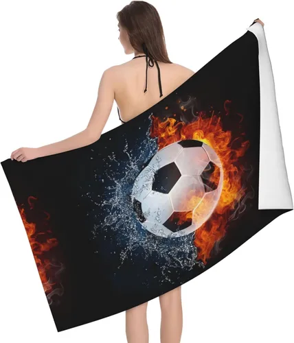 Vista 9 de Decktt Toalla de playa con cinta de casete, 32 x 52 pulgadas, toalla de camping de microfibra de secado rápido, súper absorbente, súper suave