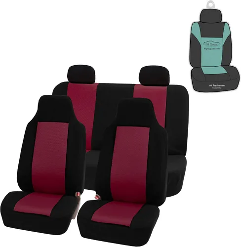 Vista 11 de Juego completo de fundas para asientos clásicas FH-FB102114. Dispensador de pañuelos para viajes en auto, apto para la mayoría de coches, camiones