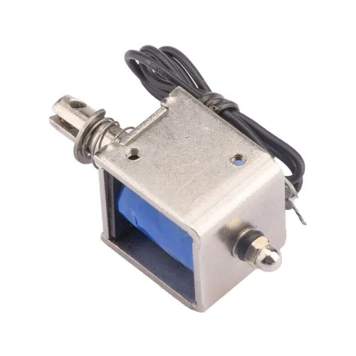 Vista 7 de 2 unids JF-0826B 12V/2A reinicio 0.394 in 20N Push Pull Tipo Electroimán de solenoide de marco abierto