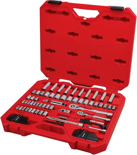 Vista 5 de CRAFTSMAN CMMT12021 - Juego de herramientas mecánicas, SAE/métrico, guía de 0.6 cm, 83 piezas