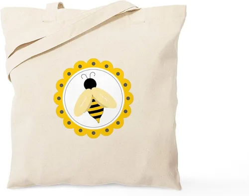 Vista 8 de CafePress The Beekeeper Tote Bag - Bolsa reutilizable de lona beige natural