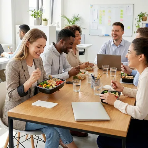 Vista 7 de Tiya Contenedores de preparación de comidas con tapas, paquete de 150 recipientes de plástico de 12 onzas sin BPA para almacenamiento de alimentos