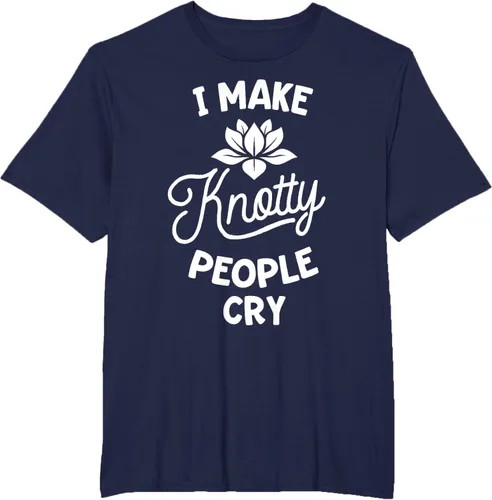 Vista 63 de Camiseta divertida de terapia de masaje I Make Knotty People Cry, Negro, S