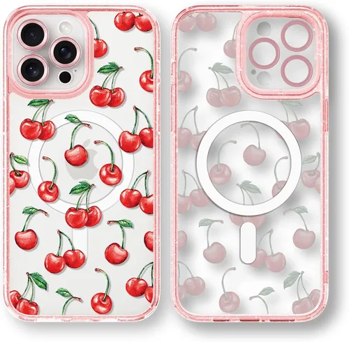 Vista 64 de Compatible para iPhone 13 Funda Bonita Estética - Funda para Teléfono Rosa con Purpurina con Protector de Cámara - Diseño de Cubierta