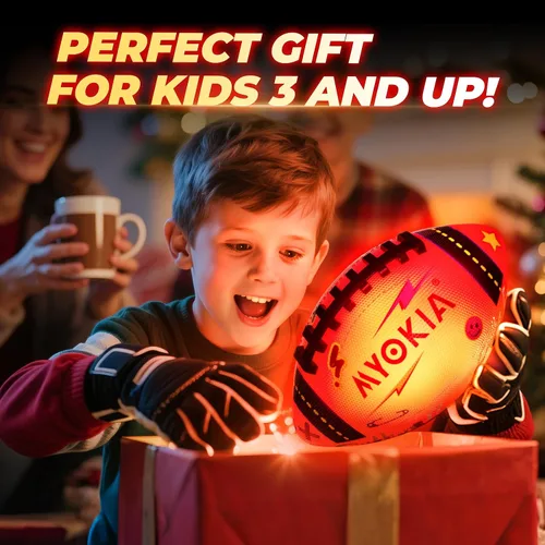 Vista 6 de Balón de fútbol que brilla en la oscuridad, regalo de cumpleaños para niños y adolescentes de 3-15+, RGB recargable, bola que brilla en la oscuridad