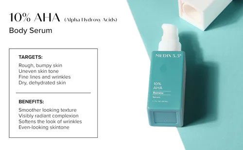 Vista 8 de MEDIX Gel exfoliante para el cuidado de la piel con ácido láctico 10% ácido glicólico y ácido láctico, suero exfoliante para cuerpo y cara AHA