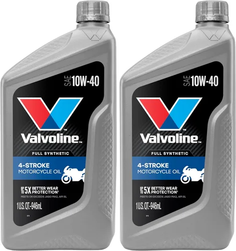 Vista 15 de Valvoline Aceite de motor de motocicleta de 4 tiempos 10W-40, 1 cuarto de galón