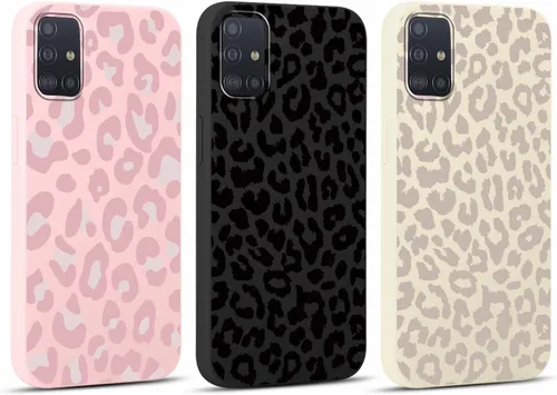 Vista 25 de Pack de 2 fundas con estampado de guepardo para Samsung Galaxy A03s 4G de 6.5", fundas de diseño de patrón de leopardo de lujo, de silicona suave