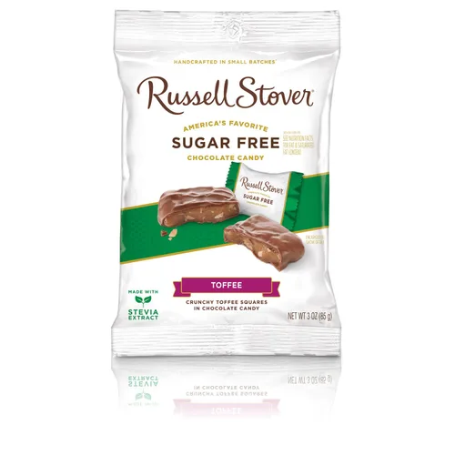 Vista 16 de Rusell Stover - Dulces de chocolate con leche sin azúcar y con sabor a maní, caramelo y turrón (paquete de 10 bolsas de 3 oz)