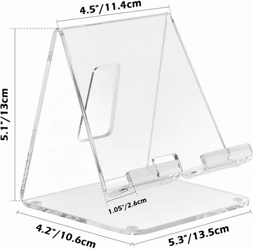 Vista 7 de Kamehame Soporte acrílico para tableta de escritorio, soporte transparente para iPad y Galaxy Tab (4-13 pulgadas)