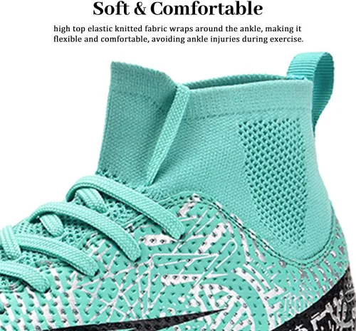 Vista 2 de AOSENSS Zapatos de fútbol para hombre y mujer, zapatos de fútbol para interiores y exteriores, para competición, tenis de fútbol sala