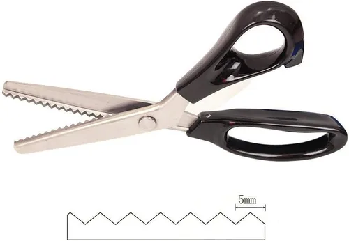Vista 11 de Tijeras profesionales de costura para costura, tijeras profesionales de acero inoxidable con agarre cómodo, cuchillas dentadas y festoneadas