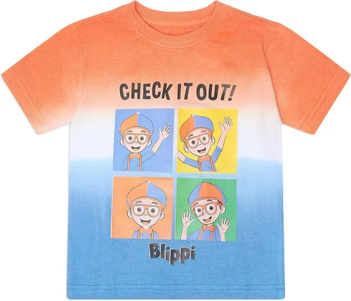 Vista 2 de Blippi Moonbug - Paquete de 3 camisetas de manga corta para niños pequeños y grandes