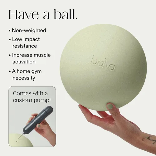 Vista 5 de Bala Juego de 2 piezas de brazaletes de entrenamiento, brazaletes de 2 libras para muñeca y tobillo y pelota de ejercicio de pilates