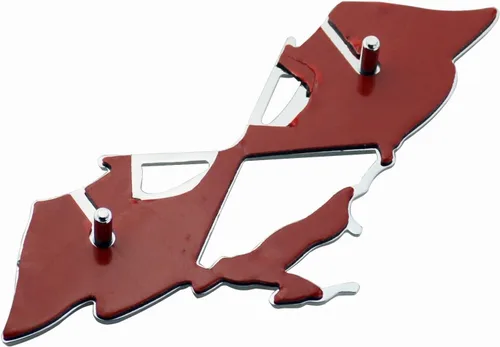 Vista 4 de 2 emblemas de metal Impala SS de repuesto para Chevrolet Chevy Impala 3780964 61-62 (cromo/rojo)