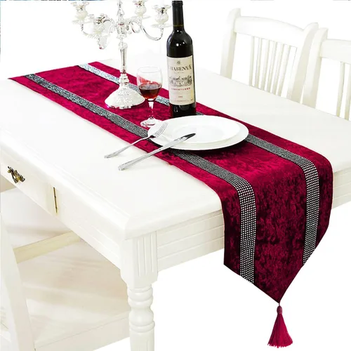Vista 8 de Jiino Camino de mesa de 13x72 pulgadas, negro, con lentejuelas y strass, para decoración de mesa de comedor, 33x180cm